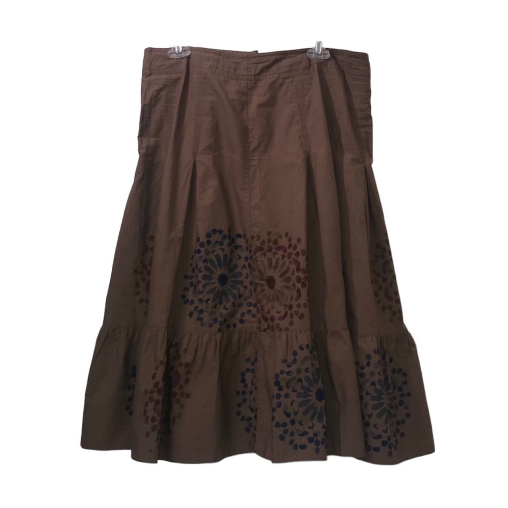 DKNY Chocolate Brown Floral skirt. Size 10 GUC - Picture 5 of 7